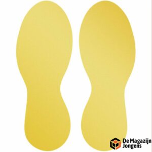 Vloersticker vorm "Voet", verwijderbaar (5st)