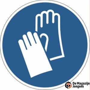 Vloersticker "Gebruik van handschoenen verplicht", verwijderbaar