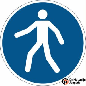 Vloersticker inzake veiligheid "Gangpad volgen"