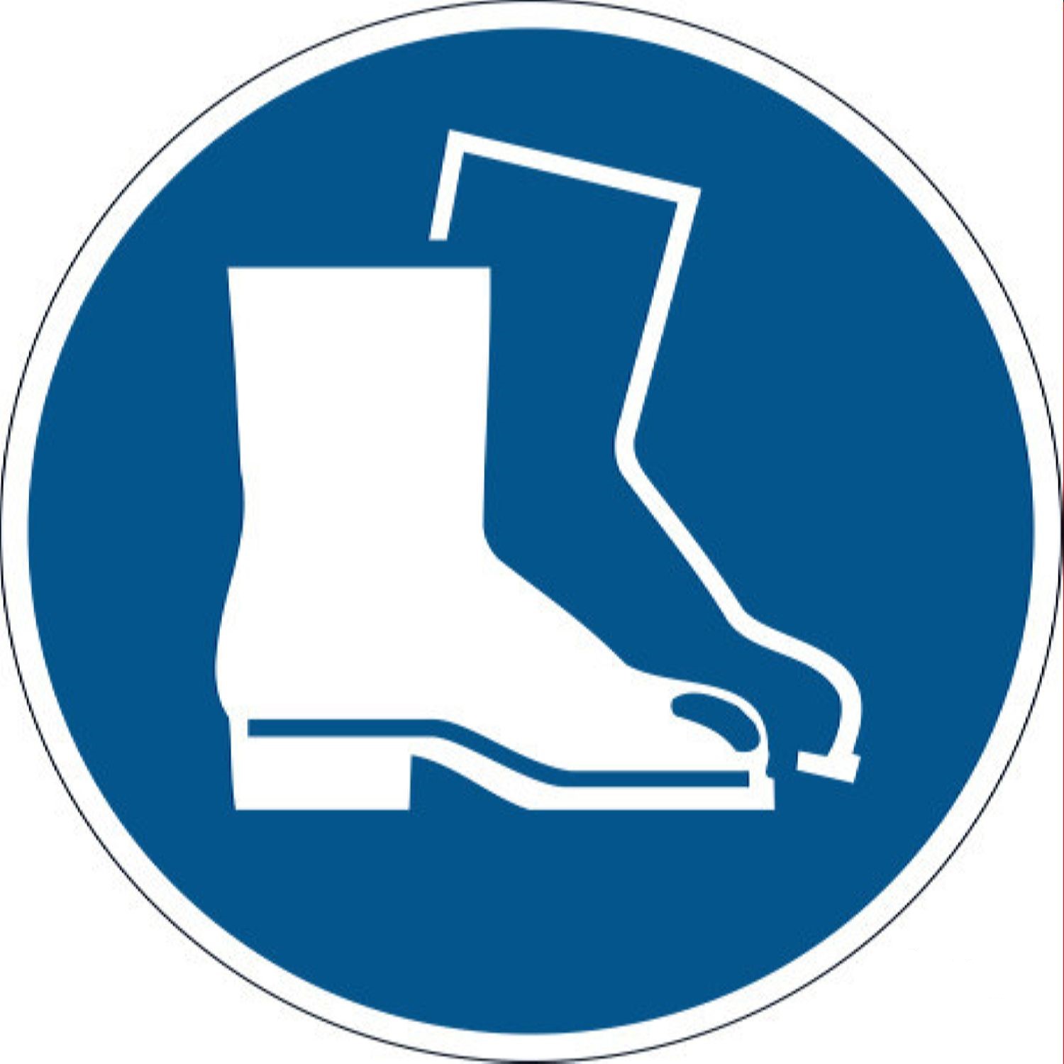Vloersticker inzake veiligheid "Gebruik veiligheidsschoenen"