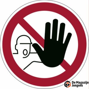 Vloersticker inzake veiligheid "Verboden toegang"