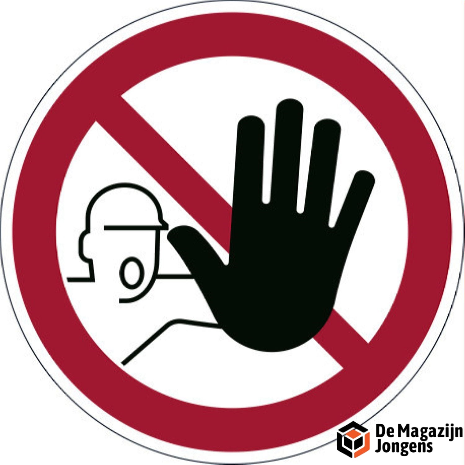 Vloersticker inzake veiligheid "Verboden toegang"