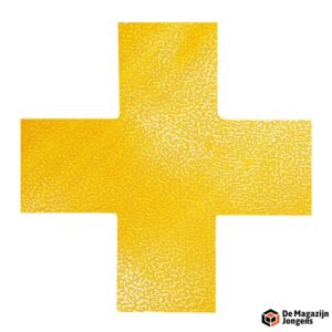 Durable vloersticker kruisvorm Geel