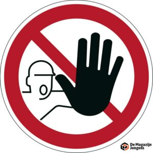 Durable veiligheidssticker verboden toegang