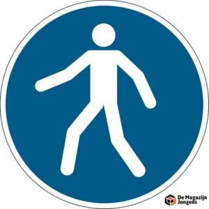 Durable veiligheidssticker voetganger