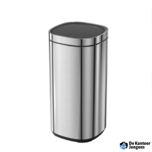 Touch Prullenbak | 50L | RVS | Softclose | Afvalzakbevestigingring | Zilver
